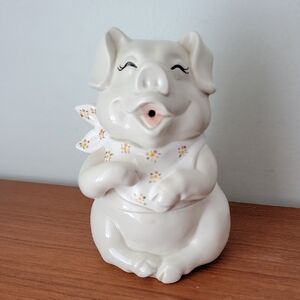 Vintage Fitz And Floyd Pig Twine Holder